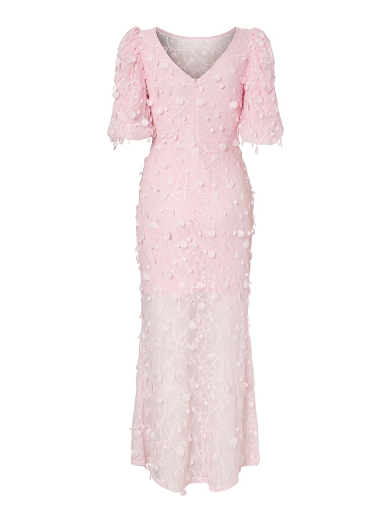 YASBEATE 2/4 PUFF ANKLE DRESS - BALLERINA