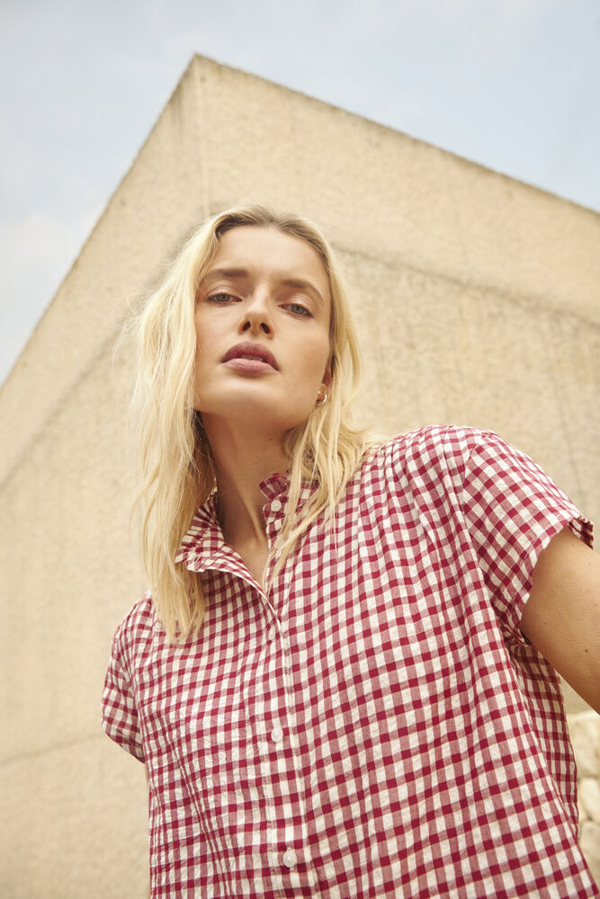 BjankaPW Blouse - Burnt Russet Check