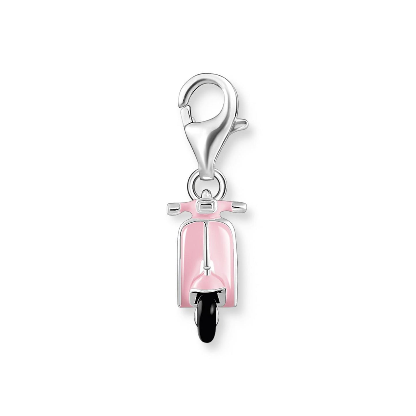 Charm Pendant Pink Scooter Silver