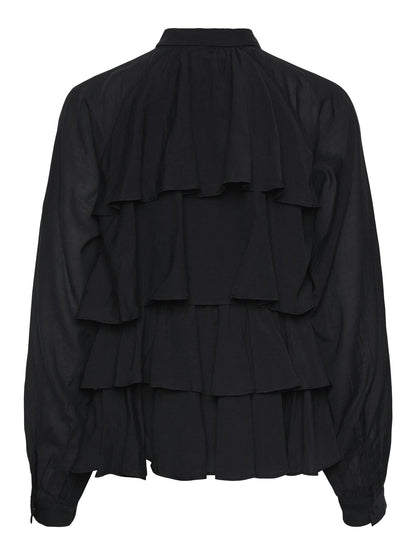 YASAYA LS BLOUSE - BLACK