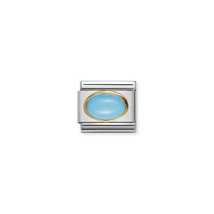 LINK, TURQUOISE OVAL STONE