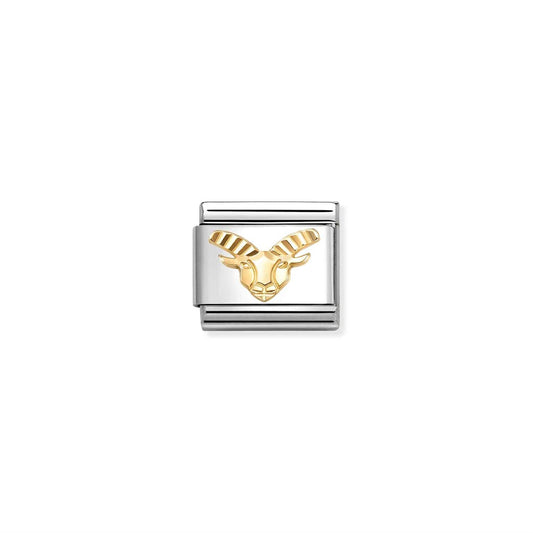 LINK, CAPRICORN IN GOLD DIAMOND CUT (STEINBUKKEN)