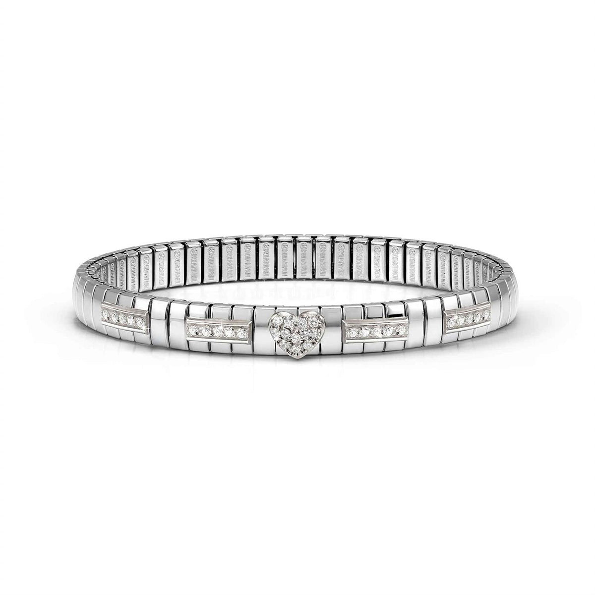 STRETCH BRACELET WITH ZIRCONIA HEART