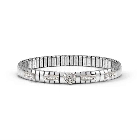 STRETCH BRACELET WITH ZIRCONIA HEART