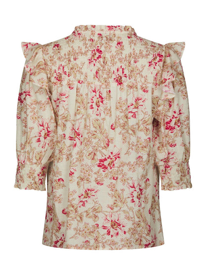 Davina Flower Rose Blouse - Rose