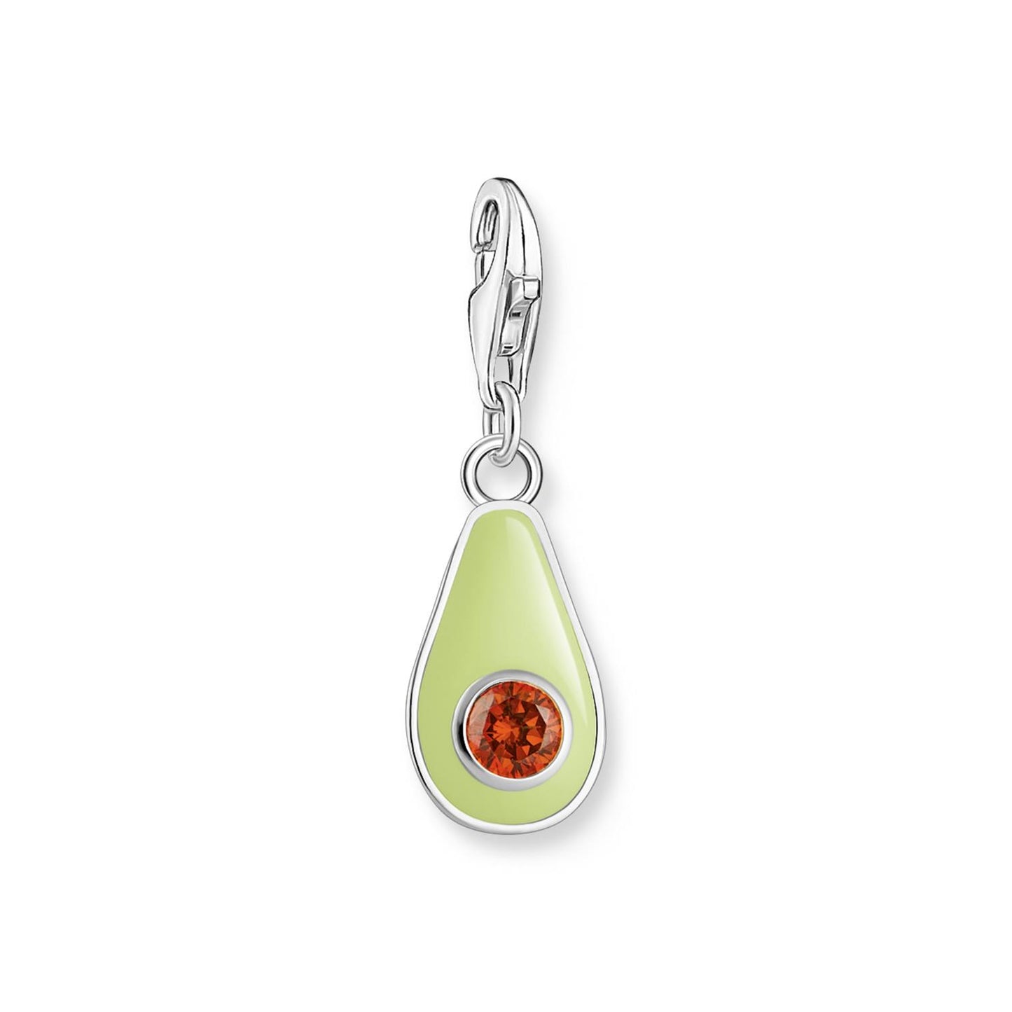 Silver Charm Pendant Avocado