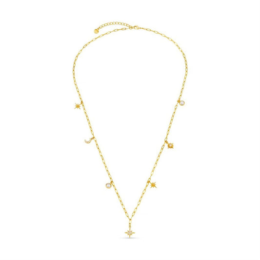 Celestial Multi Charm Rope Necklace 24"