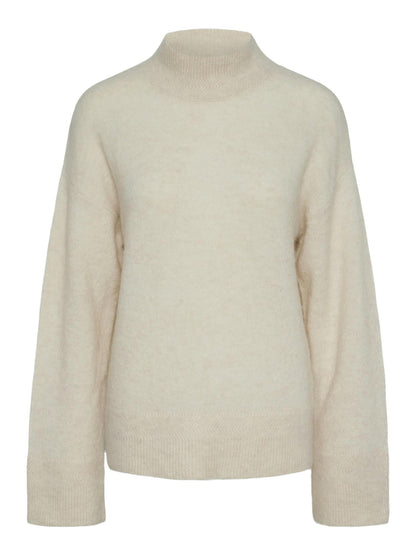 YASNELLIS LS KNIT PULLOVER - BIRCH