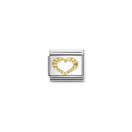 LINK, GOLD HEART ETCHED PROFILE