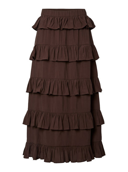 YASWIMA HW ANKLE SKIRT - COFFEE BEAN
