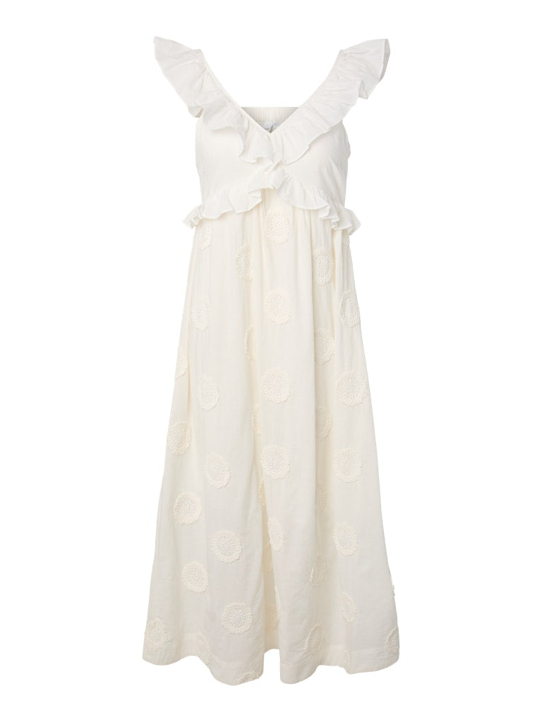YASNAMA SL LONG DRESS - STAR WHITE