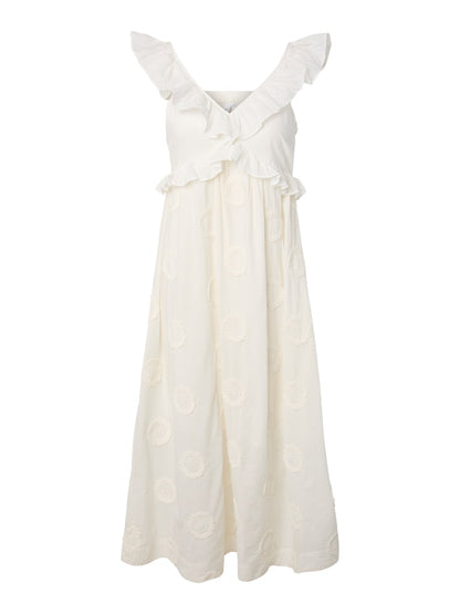 YASNAMA SL LONG DRESS - STAR WHITE