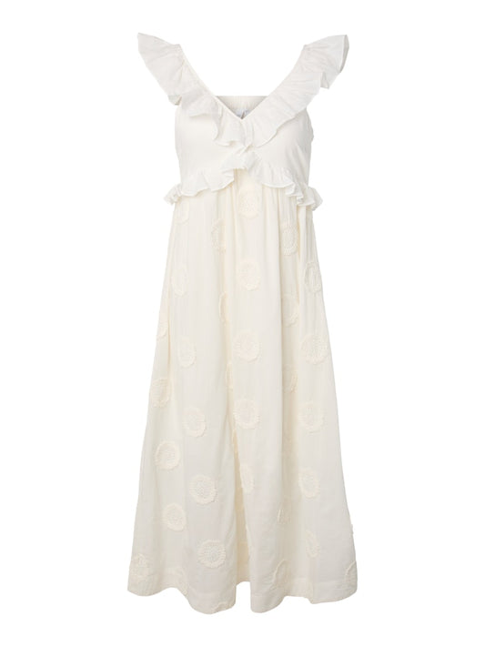 YASNAMA SL LONG DRESS - STAR WHITE