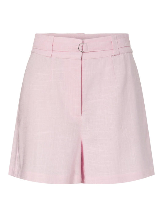 YASAGANIA HW LINEN BLEND SHORTS - PINK LADY