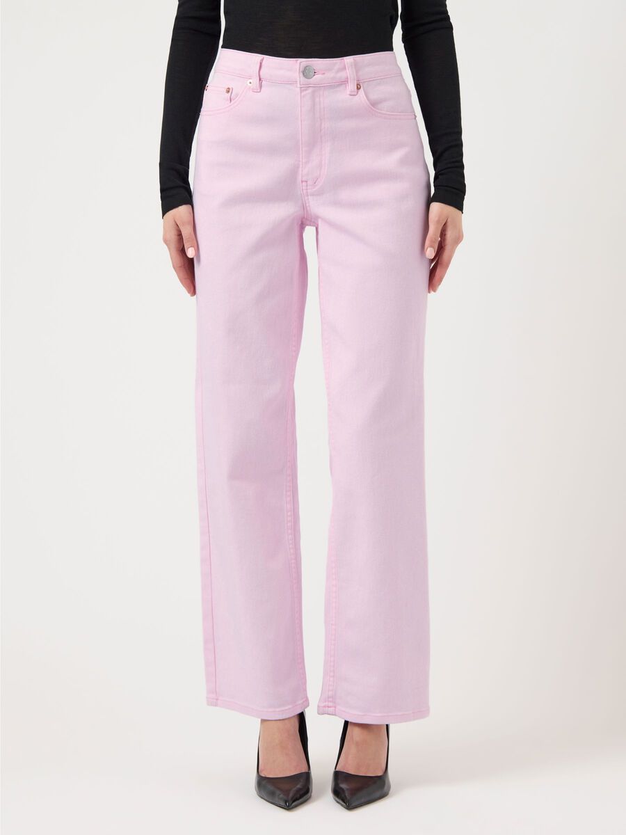 YASPIRA HW STRAIGHT PINK JEANS - BALLERINA
