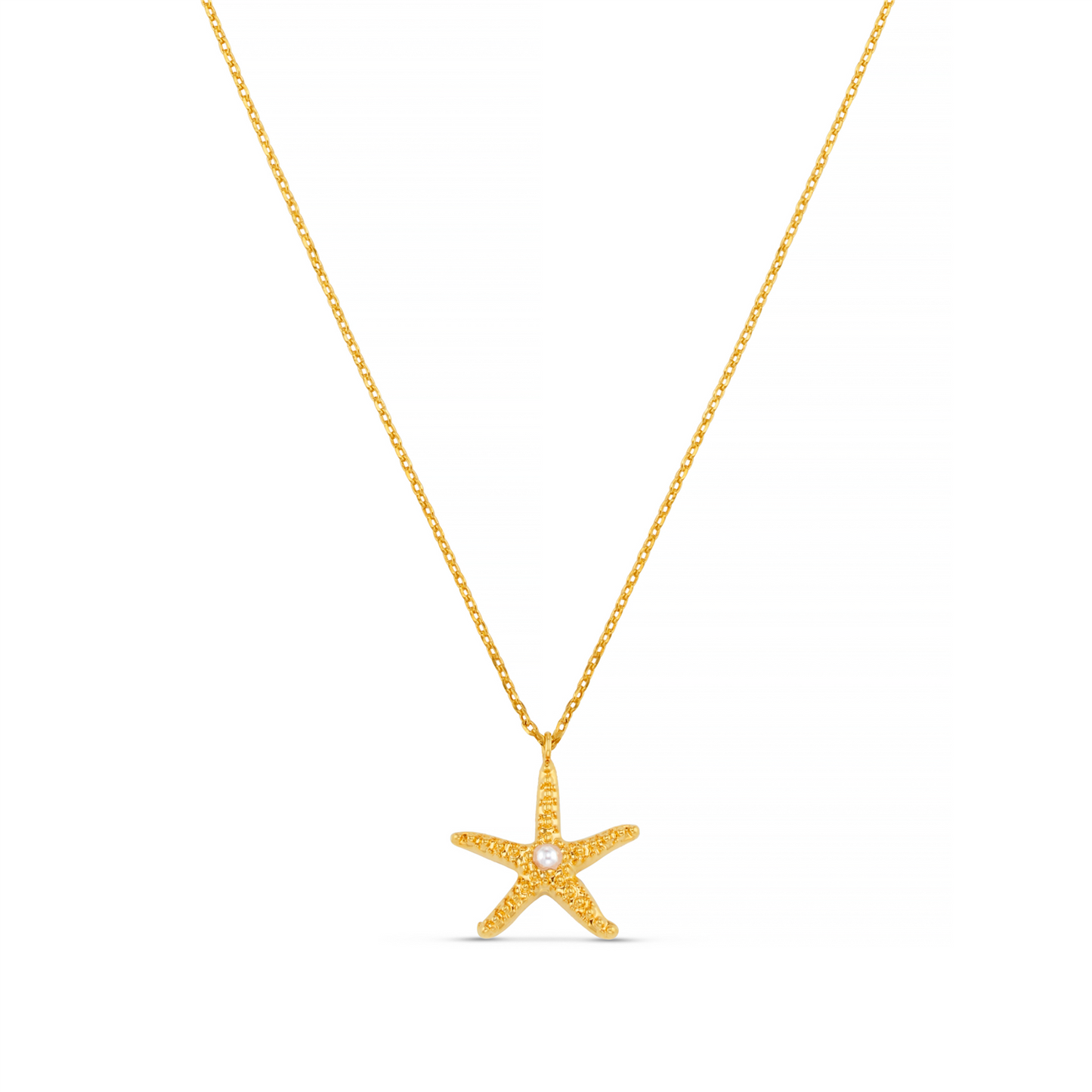 Starfish & Pearl Charm Necklace