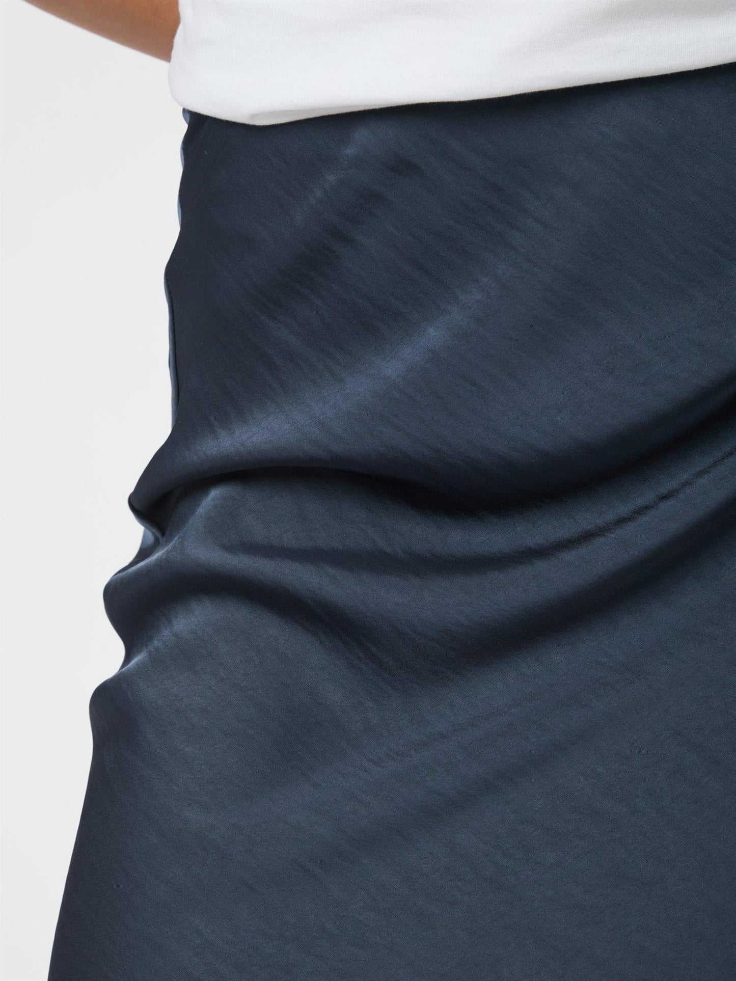 Vicky Heavy Sateen Skirt - Midnight blue