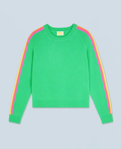 Crewneck Sweater Multicolor Stripes - Utopic Green