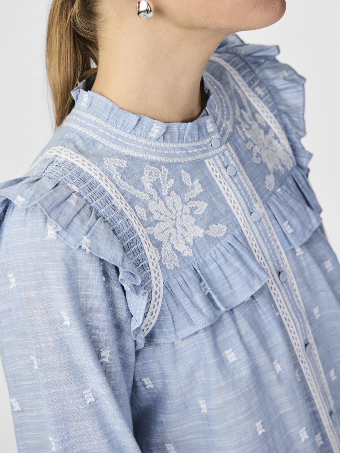 YASISABEL LS SHIRT - BLUE SHADOW