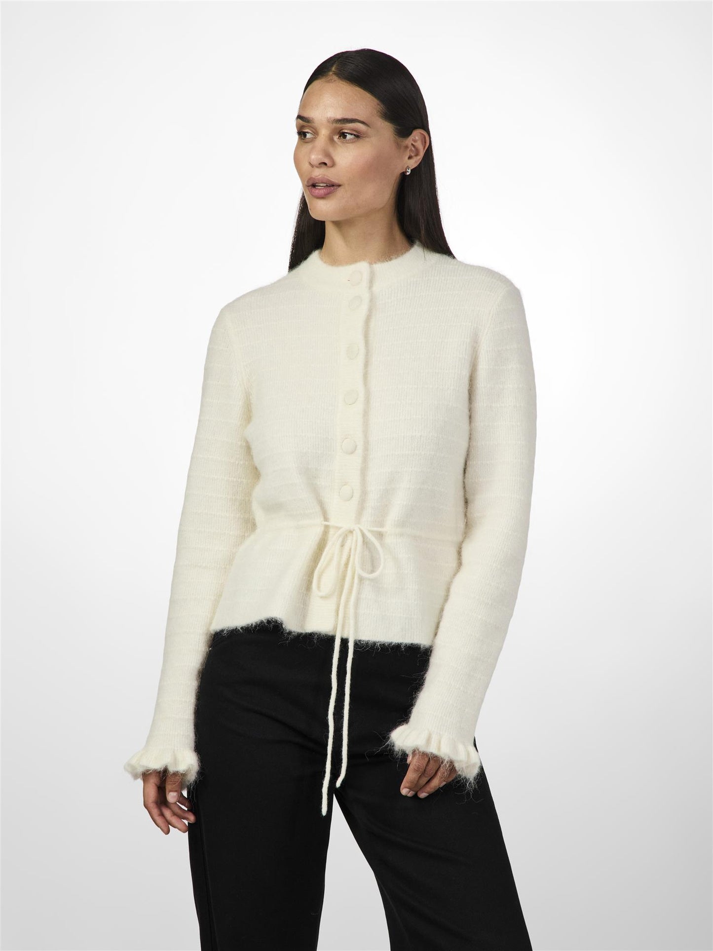 YASTHELLIS LS KNIT CARDIGAN - BIRCH
