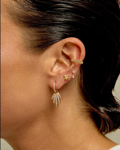 Sweet Lotus Stud Earrings
