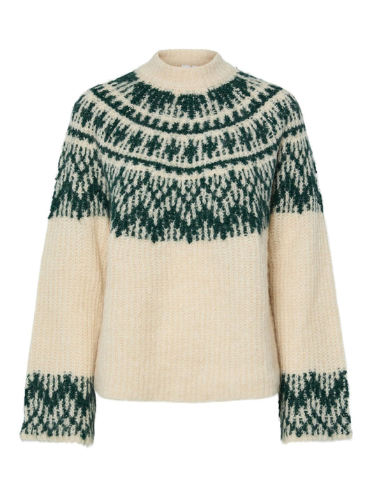 YASLIRI LS WOOL BLEND KNIT PULLOVER - PONDEROSA