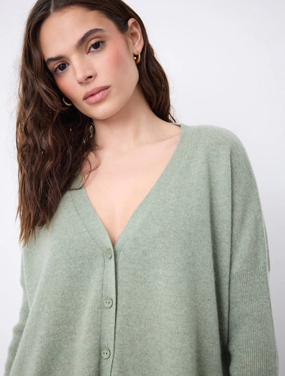 Alicia Cashmere Cardigan - Olive