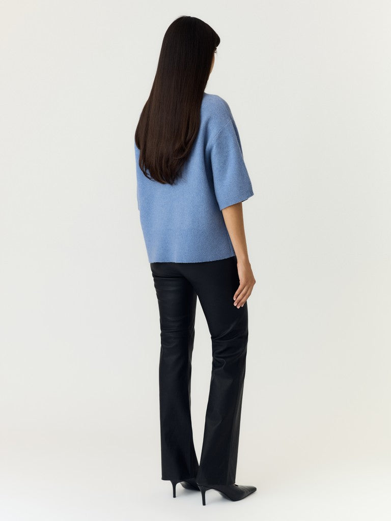 YASEMILIA 2/4 ROLL NECK KNIT PULLOVER - WINDWARD BLUE