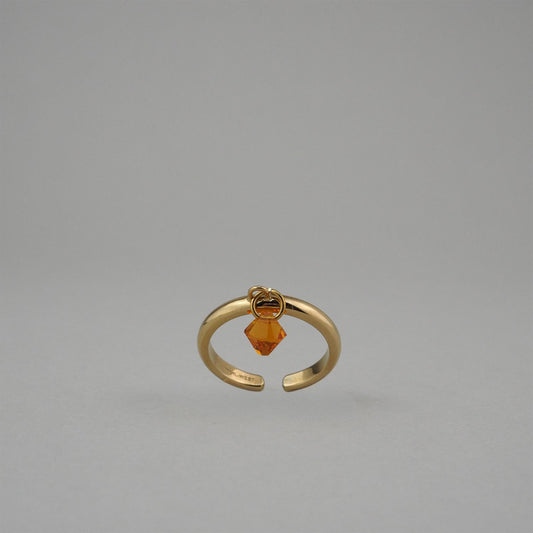 Dainty Band Orange Ring