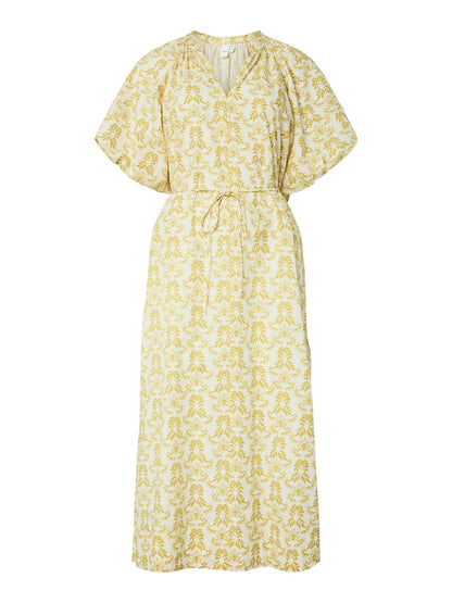 YASCOLEA 2/4 LONG DRESS - PRISTINE/COLEA PRINT