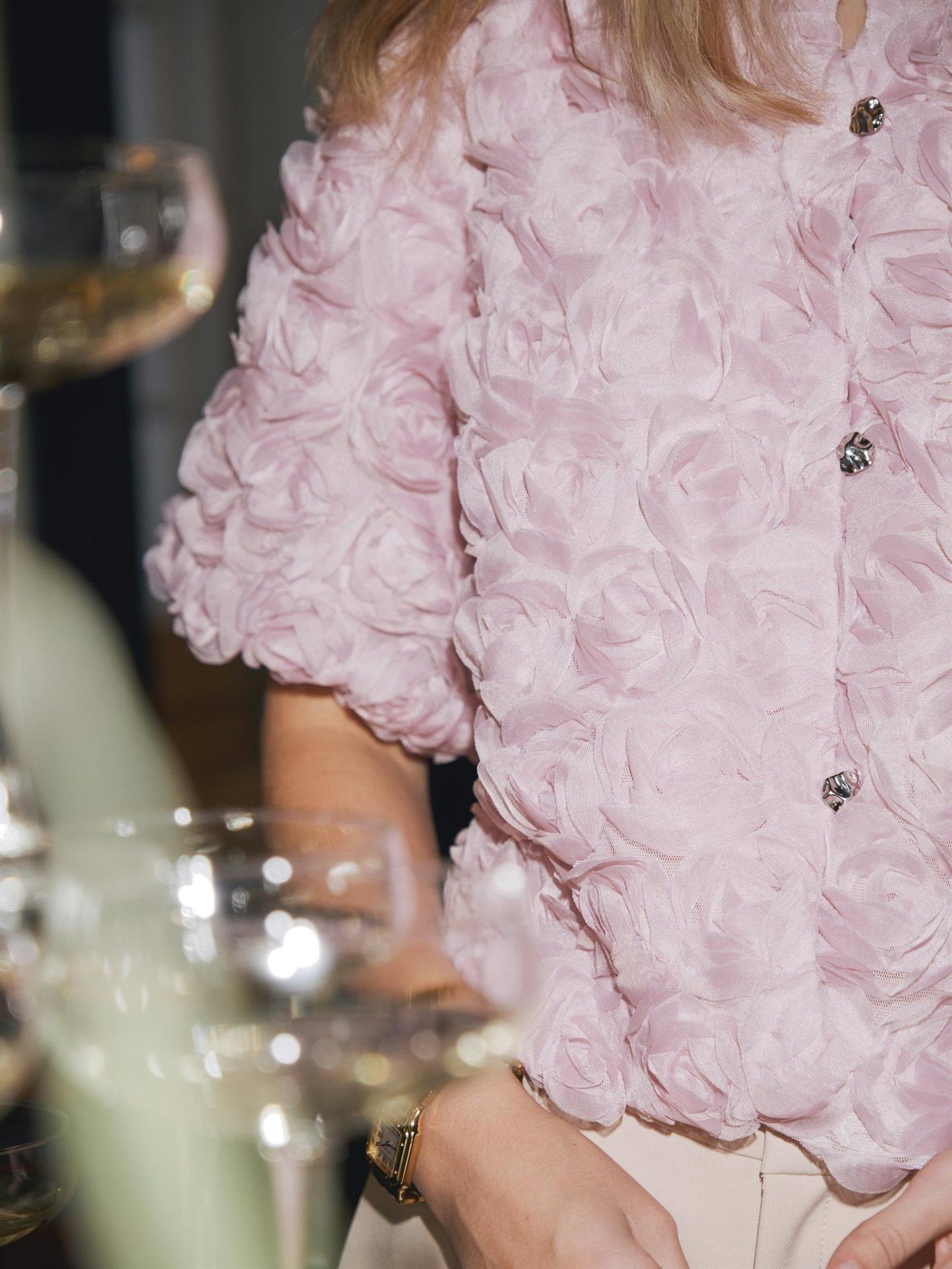 Aisa Flower Blouse - Rose