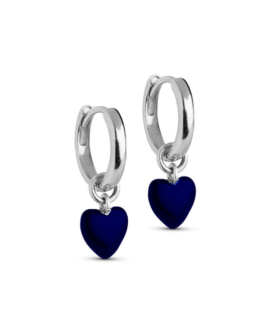 Amore Silver & Indigo Hoops