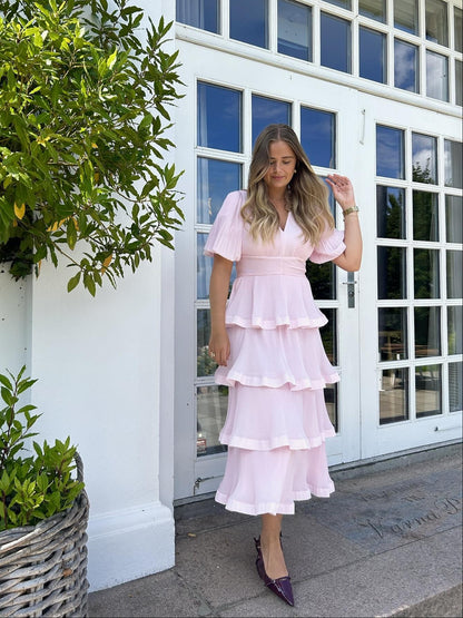 YASPLIRA SS LONG DRESS - BALLERINA