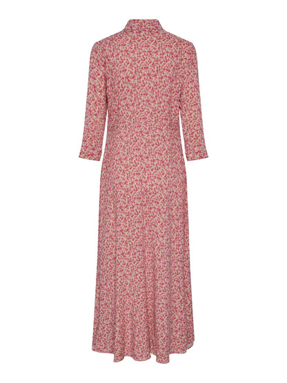 YASAVANNA LONG SHIRT DRESS - IRISH CREAM / DITSY FLOWER