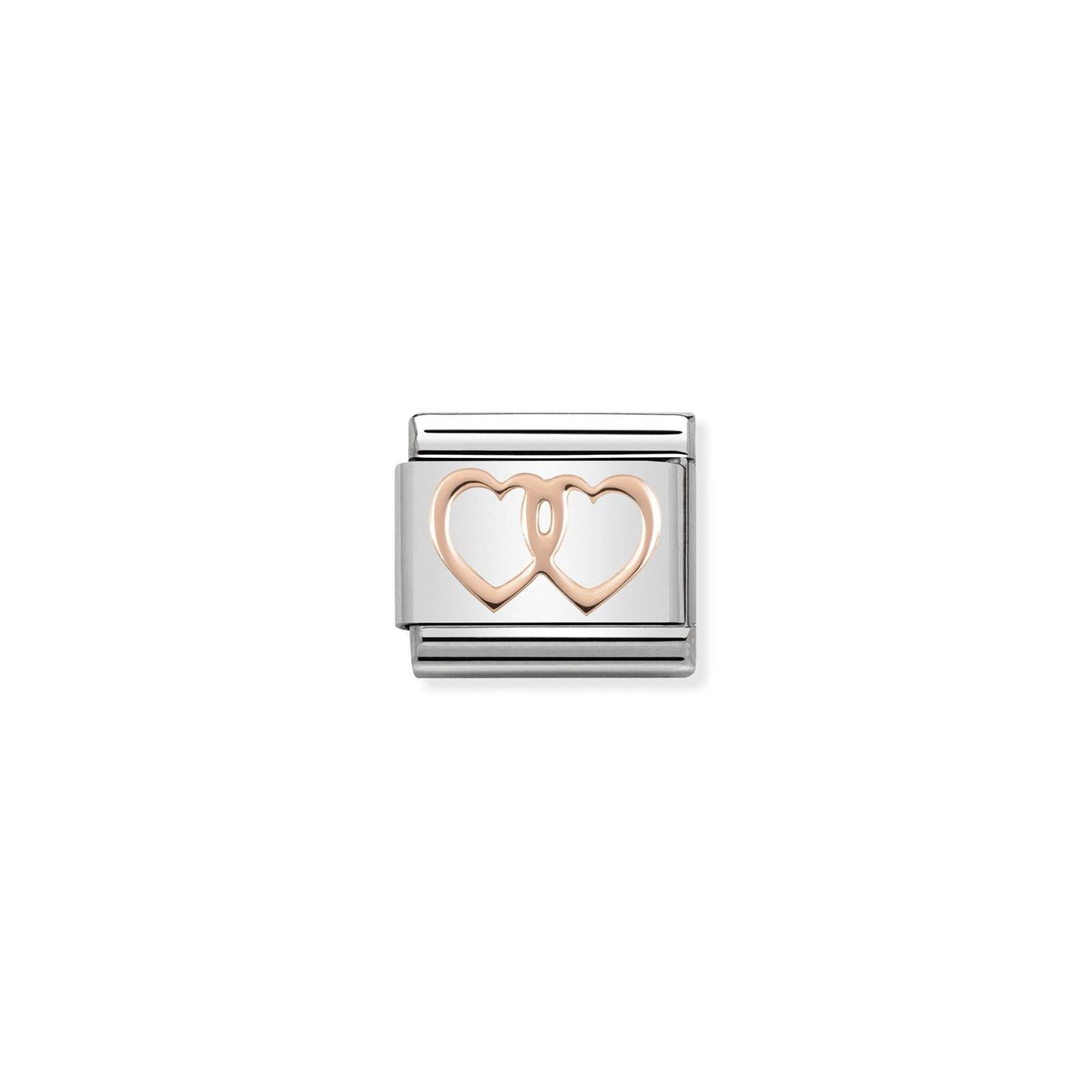 LINK, ROSE GOLD DOUBLE HEART