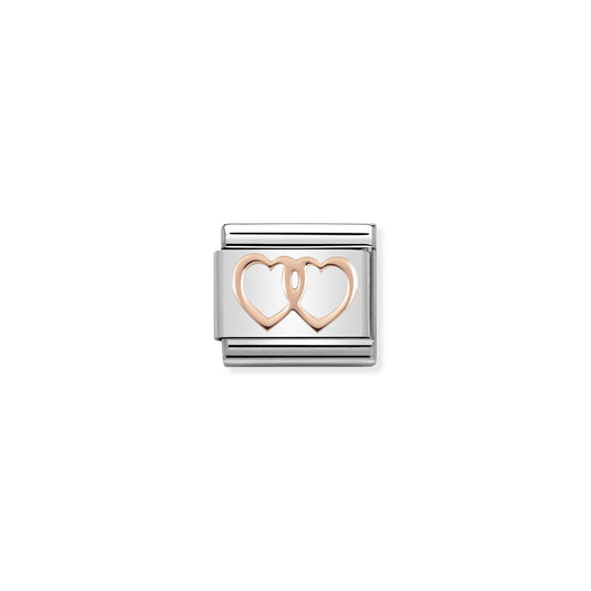 LINK, ROSE GOLD DOUBLE HEART