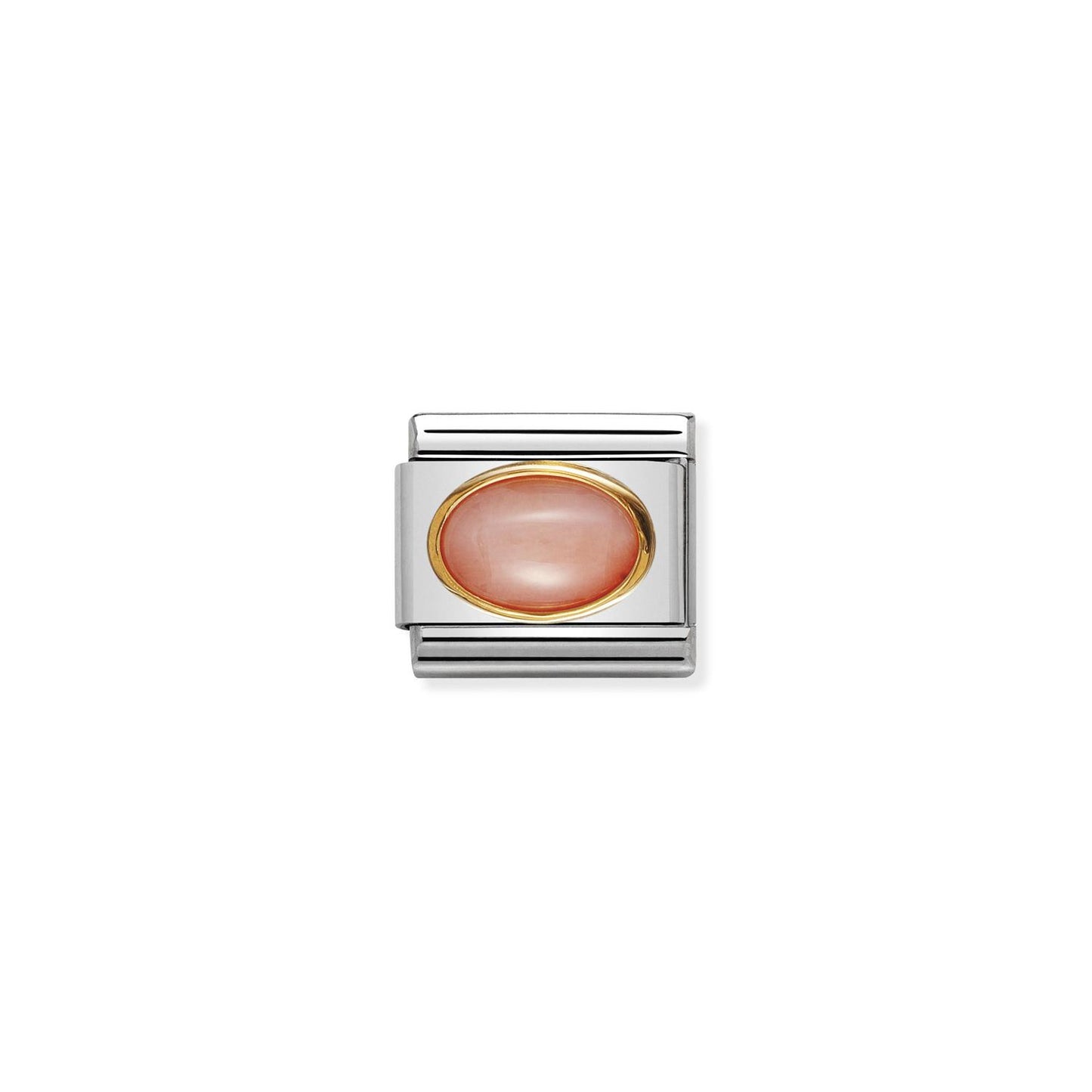 LINK, PINK CORAL OVAL STONE