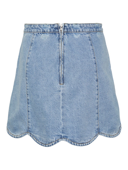 YASSCALLOP HW SHORT DENIM SKIRT