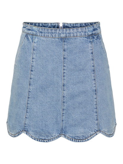 YASSCALLOP HW SHORT DENIM SKIRT