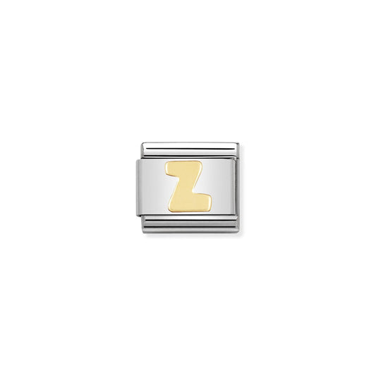 LINK, LETTER Z IN YELLOW GOLD