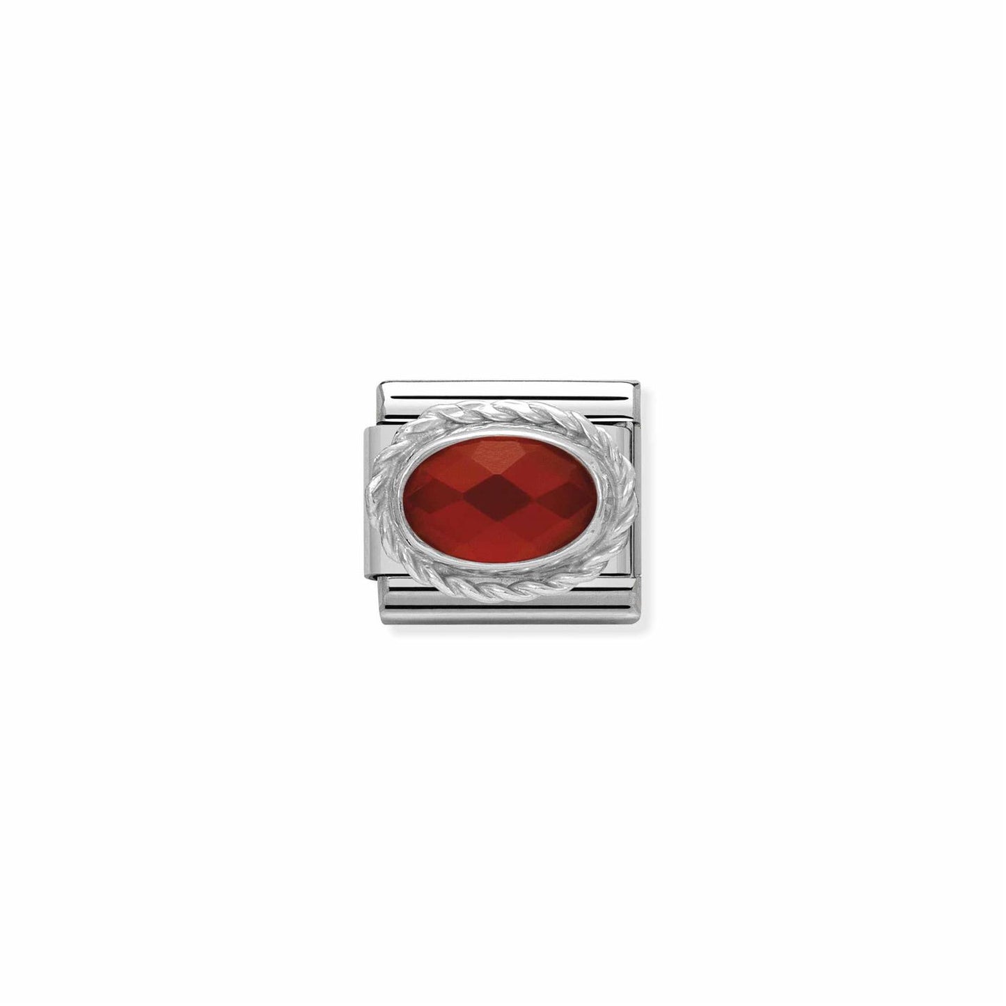 LINK, OVAL RED AGATE