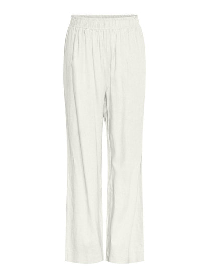 YASFLAXY HW LINEN PANTS - STAR WHITE