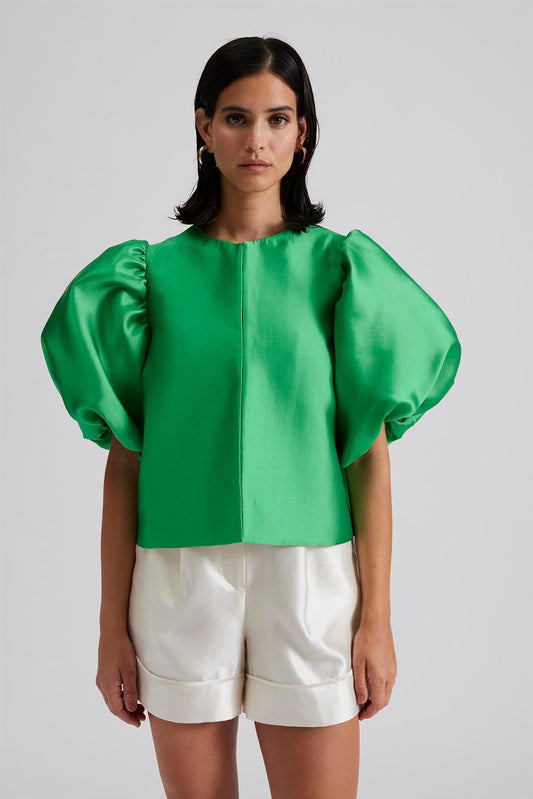 Cleo Blouse - Bright Green