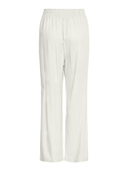 YASFLAXY HW LINEN PANTS - STAR WHITE