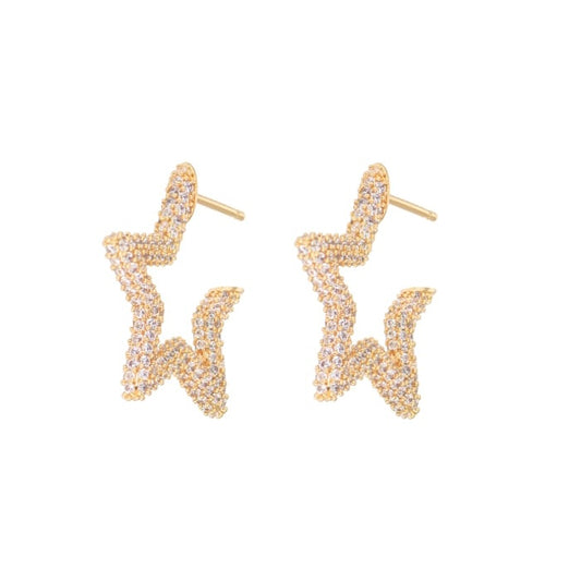 Stone Covered Star Hoops